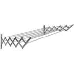 Séchoir à linge étendoir mural extensible rétractable ajustable 70 cm 9 barres