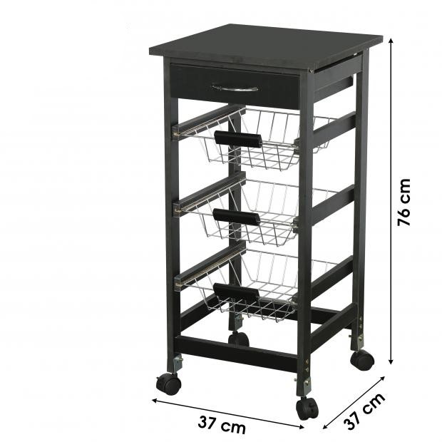 Desserte extérieure en métal gris 100 cm pas cher