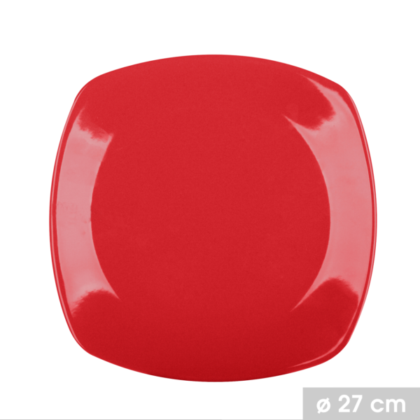 Assiette de table rouge