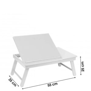 Plateau de lit pour ordinateur (Blanc)