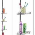 Colonne de douche d'angle inox chromé serviteur de douche télescopique