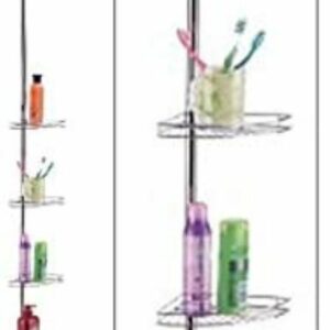 Colonne de douche d'angle inox chromé serviteur de douche télescopique