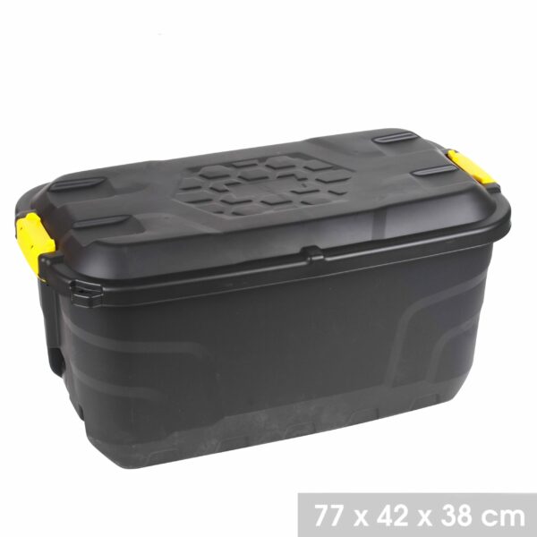 BAC DE RANGEMENT NOIR BOX EN PLASTIQUE RIGIDE