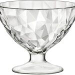 Coupe à glace transparente sur pied daimond