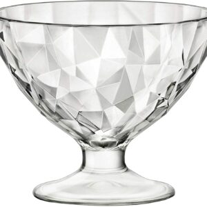 Coupe à glace transparente sur pied daimond