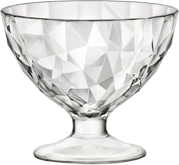 Coupe à glace transparente sur pied daimond