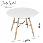 Table Enfant Scandinave Ronde Bois Blanc design Judy Wild