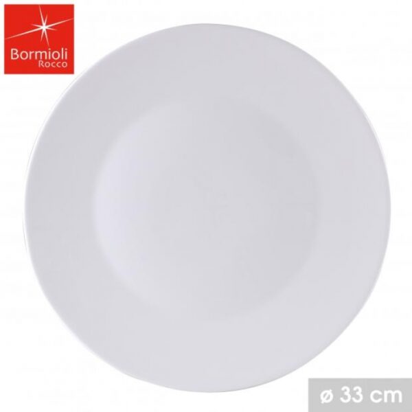Assiette Plate à Pizza Ø 33 cm Blanc