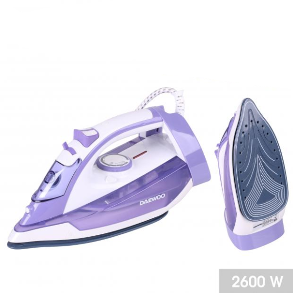 DAEWOO Fer Vapeur STEAM IRON 2600 W – 30g/min – Semelle PRO Céramique Avec Réglage et Régulateur Température Fer à Repasser