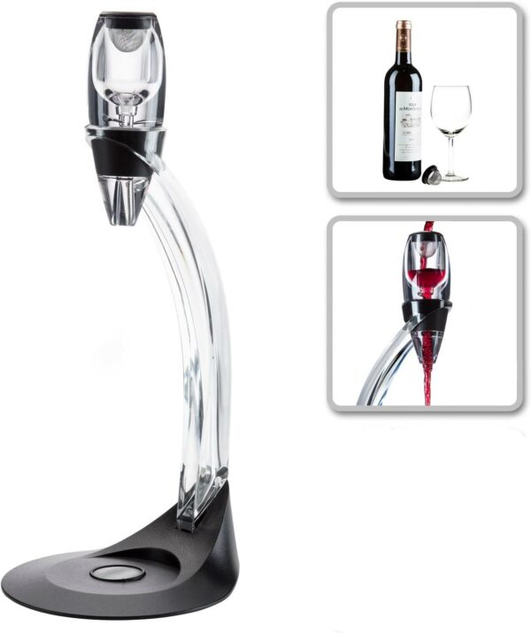 Aérateur de Vin à Decanter Verseur à Vin Deluxe avec Support Carafe