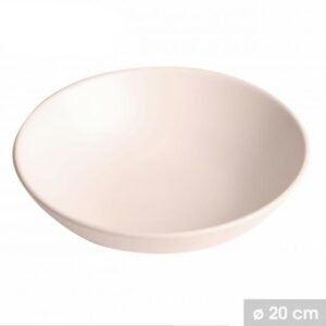 Assiette Vintage Ronde Creuse Plat à Soupe Bohème Mat Crème Dia.20 cm Hapygood