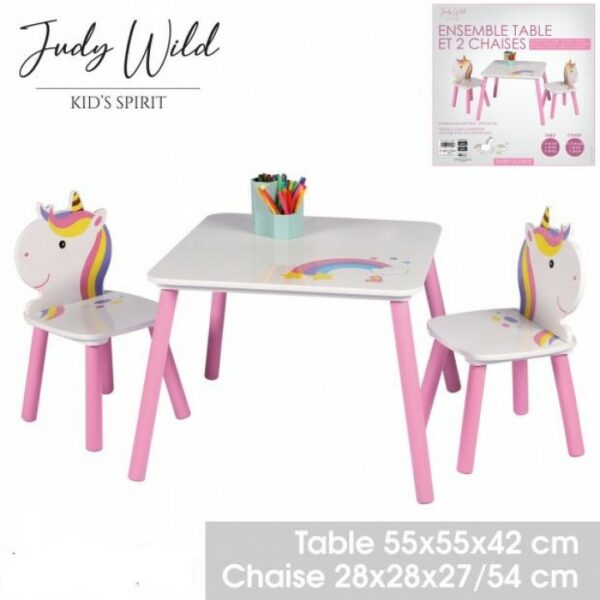 Bureau Enfant Avec Chaise Design Licorne hapygood à petit prix