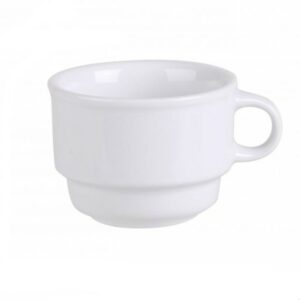 Tasse à Café Empilable Bistrot en Porcelaine Blanche 18 cl hapygood à petit prix