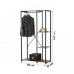 Penderie Meuble Armoire COLORADO avec 3 Etagères L.90 x l.40 x H.167 cm