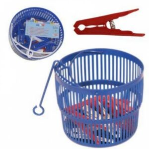 Corbeille Panier à Pinces à Linge en Plastique et 24 Pinces à Linge hapygood pas cher