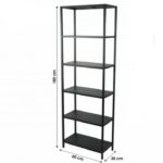 Bibliothèque MADISON 5 Etagères en Métal Noir