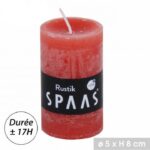 Bougie SPA ORANGE D’ambiance Intime Forme Cylindrique Rustik (lot de 2) Longue Durée Brûle 17 heures hapygood