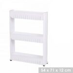 Chariot de Cuisine sur 3 étages,Étagère de Rangement Fine, Meuble de Cuisine, Meuble de Rangement à roulettes, Étagère de Cuisine roulante, Etagère pour Cuisine Rangement