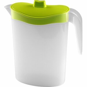 Pichet Carafe à eau à Boisson Jus 2.5 Litres avec Couvercle Anti chute Glaçon Grande capacité en Plastique Polypropylène Hapygood