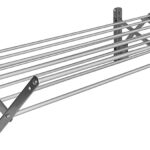 Sauvic 90860-Séchoir Extensible, en Inoxydable avec 10 Barres en Aluminium, 120 cm