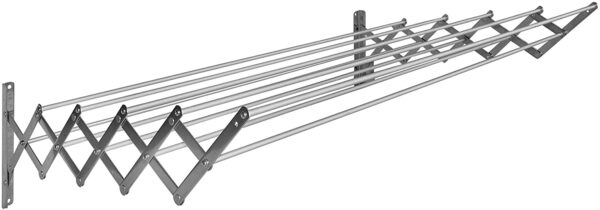 Sauvic 90860-Séchoir Extensible, en Inoxydable avec 10 Barres en Aluminium, 120 cm