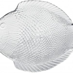 Assiette Service à Poisson en Verre Transparent Hapyggod pas cher