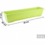 Balconnière Anis avec Bac Récupérateur Jardinière avec Soucoupe Potager Pot à Fleurs en Plastique Rigide Solide hapygood