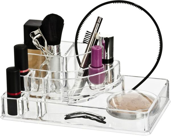 ac de Rangement pour Maquillage en Acrylique Transparent Cosmétiques Maquillage Organisateur pour Rouge à Lèvres, Gloss à Lèvres Boîte de Rangement Maquillage Cosmétique