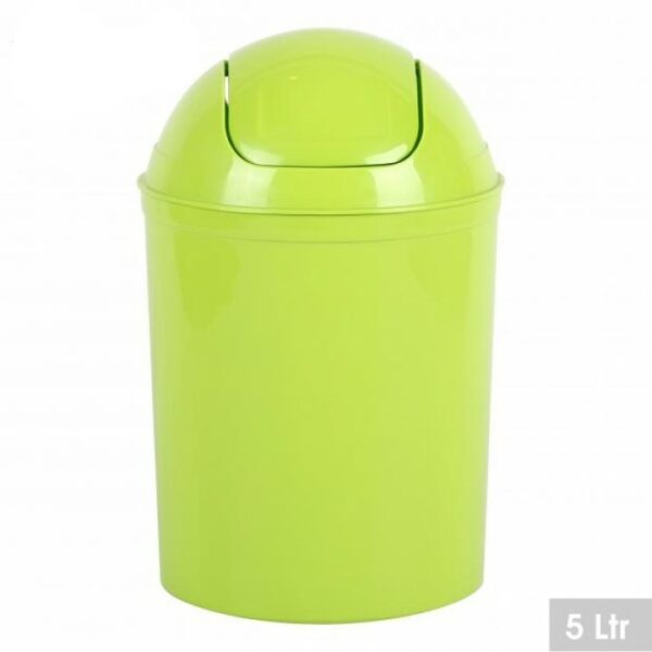 Poubelle Salle de bain Plastique vert anis à Clapet 5 litres hapygood pas cher