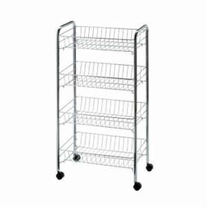 Chariot de Rangement inox chromé pour la Maison, la Cuisine, Bureau hapygood