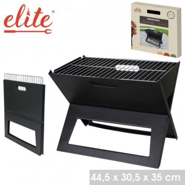 Barbecue Elite Noir Pliable Foyer à Charbon 30x45,5x30cm
