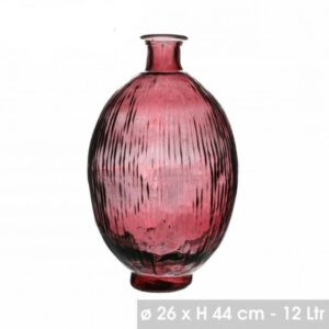 Vase MISHA 12 Litres en Verre Recyclé Rubis Ø 26 x H.44 cm